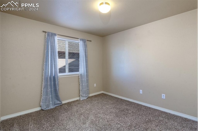 unfurnished room featuring carpet flooring