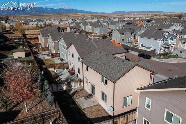 aerial view featuring a mountain view