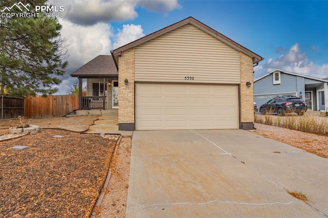 view of front of home featuring a garage