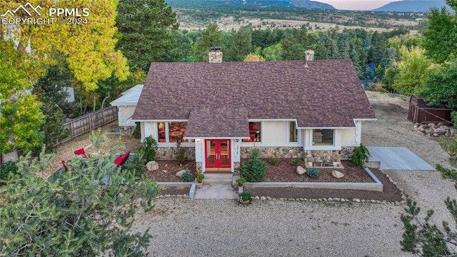 view of front of home with french doors