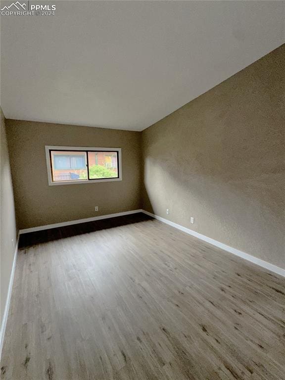 empty room featuring light wood-type flooring