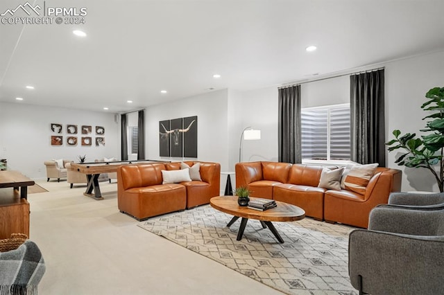 view of carpeted living room