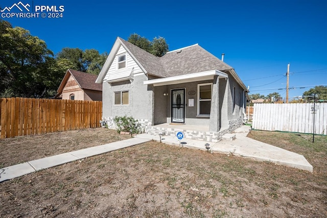 view of bungalow-style home