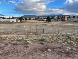 view of yard featuring a mountain view and a rural view