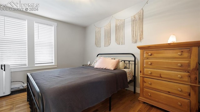 bedroom featuring light hardwood / wood-style flooring