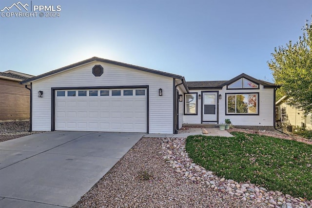 ranch-style house with a garage