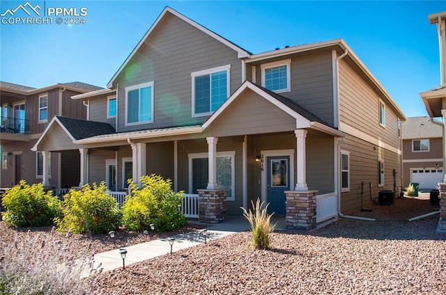 craftsman inspired home with a porch