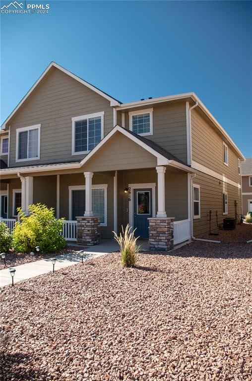 exterior space featuring covered porch