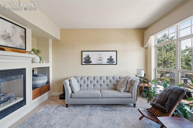 view of carpeted living room