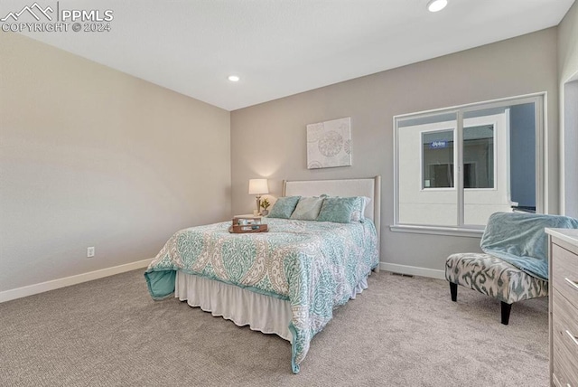 view of carpeted bedroom