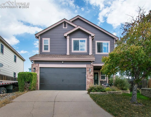 view of front of home featuring a garage