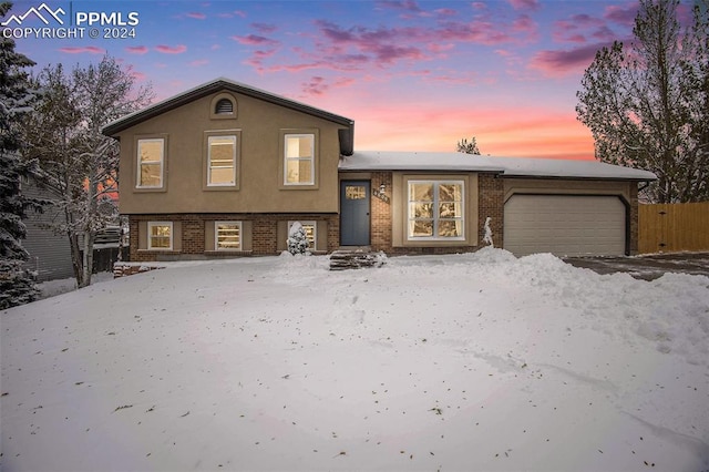 tri-level home with a garage