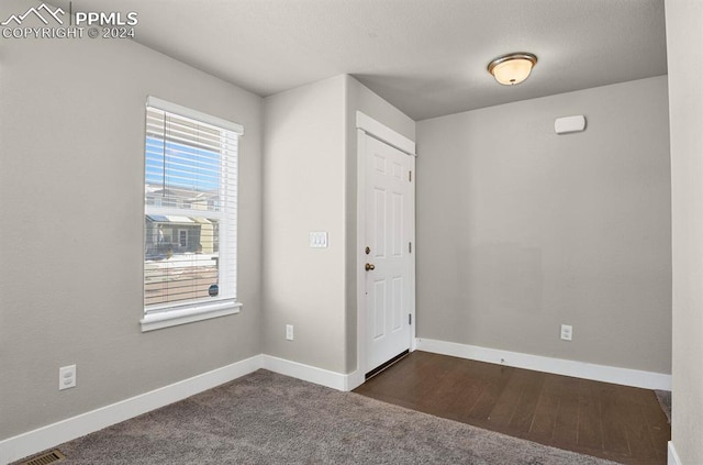 entryway featuring dark hardwood / wood-style floors