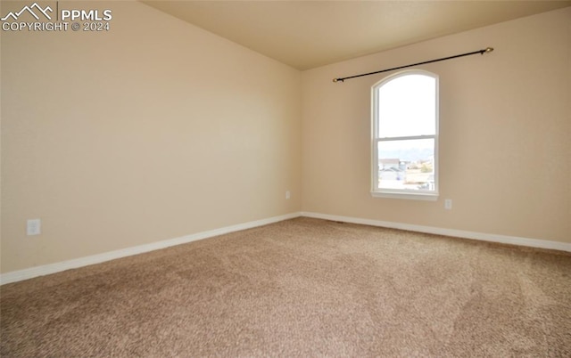 unfurnished room with carpet