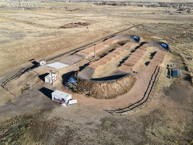 aerial view with a rural view