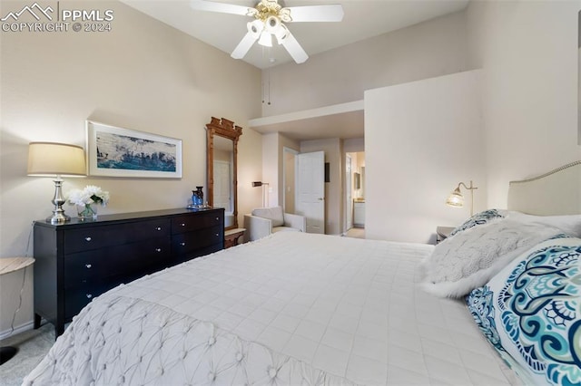 bedroom with ceiling fan