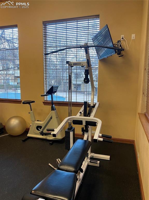 view of workout area