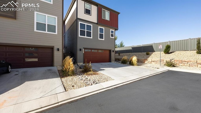 view of front of home featuring a garage