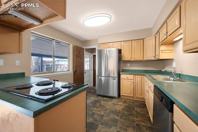 kitchen featuring stainless steel appliances and sink