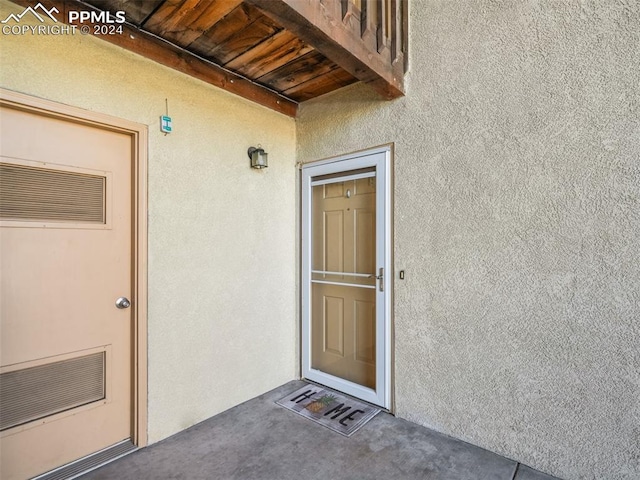 view of doorway to property