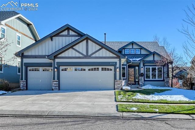 craftsman-style home featuring a garage