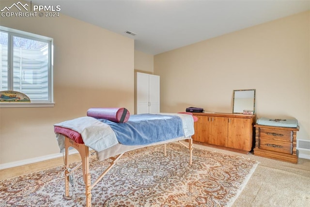 view of carpeted bedroom