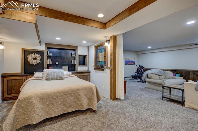 bedroom with carpet floors