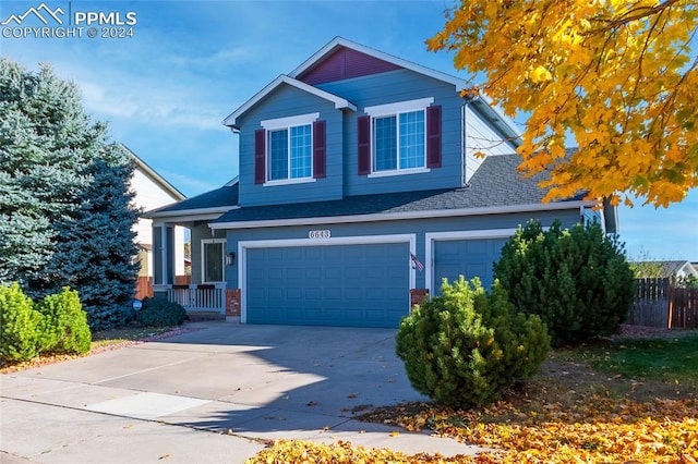 view of front of house featuring a garage