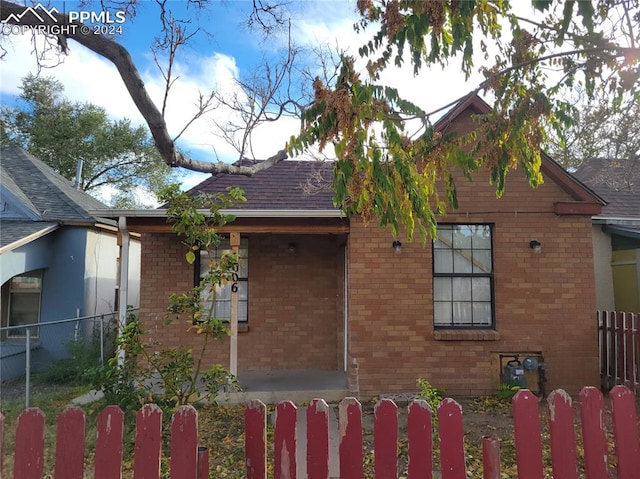 view of front of home