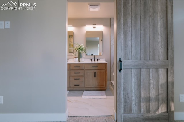 bathroom featuring vanity