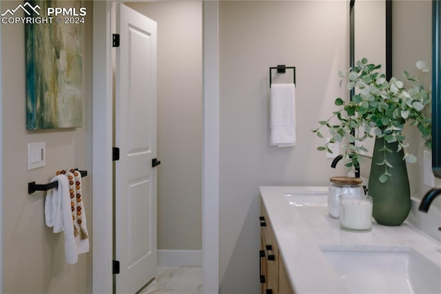 bathroom featuring vanity