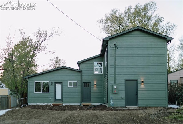 view of rear view of property