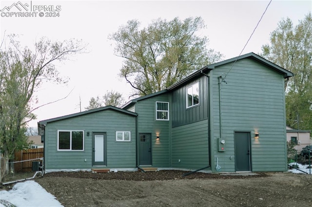 view of front of property with central AC