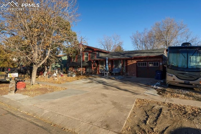 tri-level home with a garage