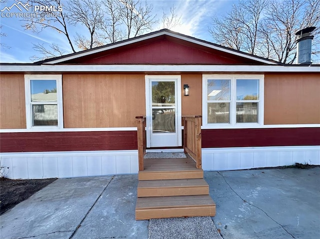 view of front of home with a patio area