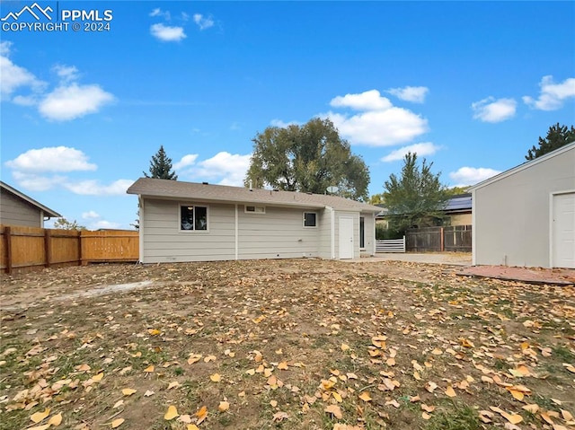 view of rear view of property