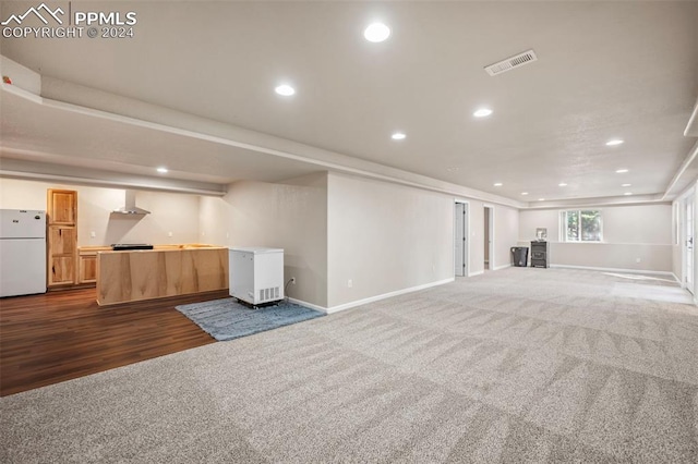 interior space featuring dark hardwood / wood-style flooring