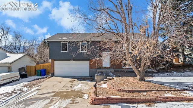 view of front of home featuring a garage