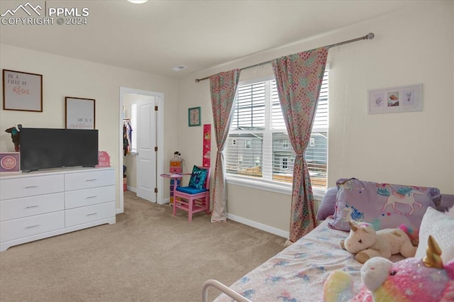 view of carpeted bedroom