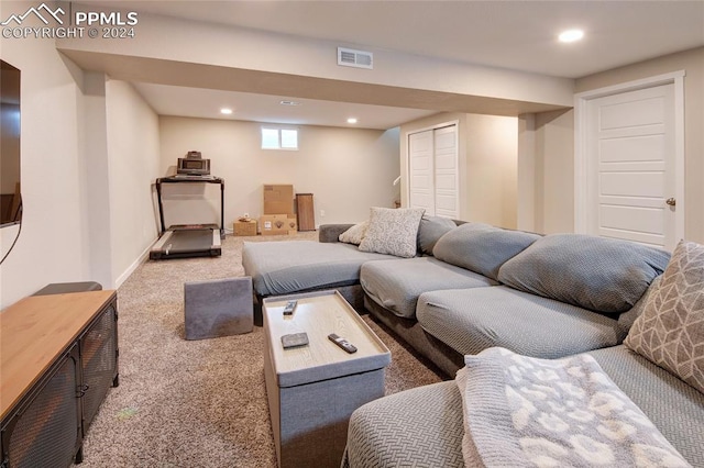 view of carpeted living room