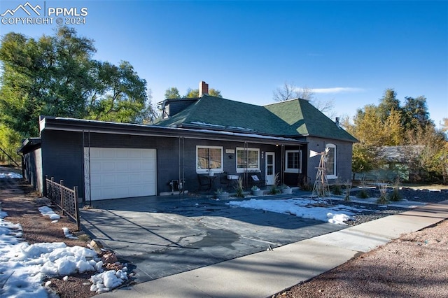 front of property featuring a garage