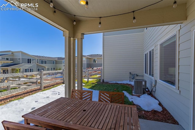 view of patio featuring cooling unit