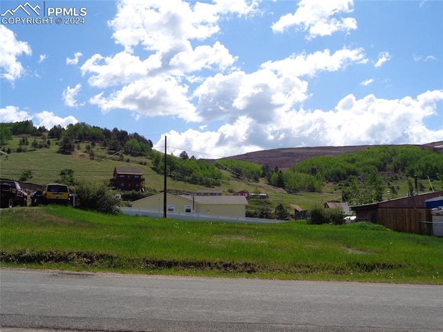 mountain view with a rural view