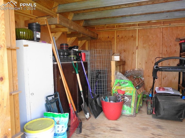 view of storage room