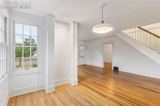 interior space featuring hardwood / wood-style flooring