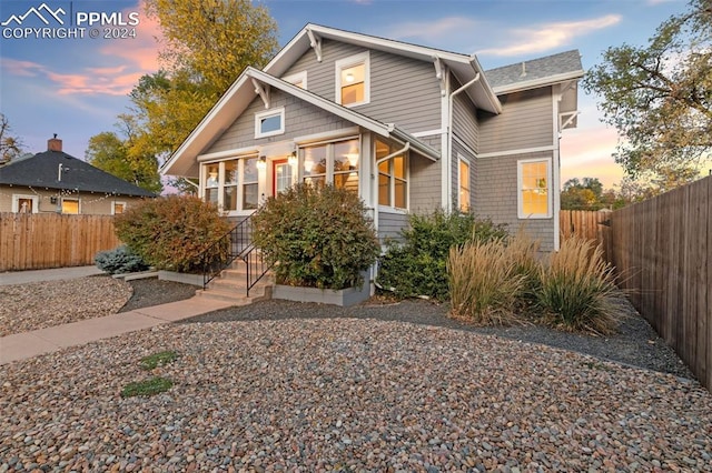 view of craftsman inspired home