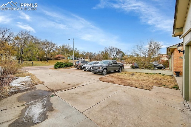 view of parking / parking lot