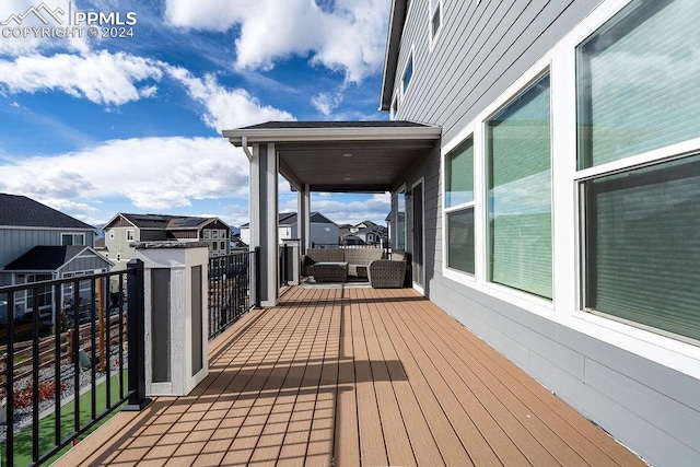 deck featuring an outdoor hangout area