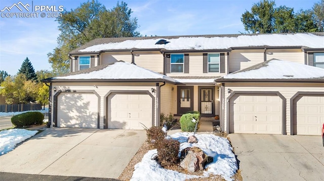 view of property with a garage