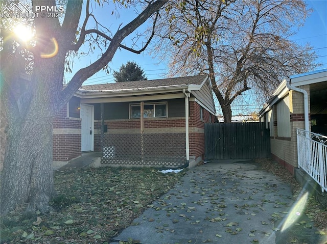 view of home's exterior featuring a porch